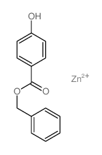 Benzoic acid,4-hydroxy-, phenylmethyl ester, zinc salt (2:1) Structure