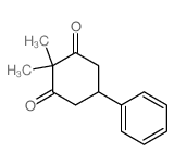 2,2-dimethyl-5-phenyl-cyclohexane-1,3-dione structure