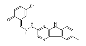 (6E)-4-bromo-6-[[2-(8-methyl-5H-[1,2,4]triazino[5,6-b]indol-3-yl)hydrazinyl]methylidene]cyclohexa-2,4-dien-1-one Structure