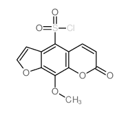 7H-Furo[3,2-g][1]benzopyran-4-sulfonyl chloride, 9-methoxy-7-oxo- Structure
