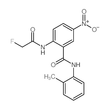 2-[(2-氟乙酰基)氨基]-N-(2-甲基苯基)-5-硝基-苯甲酰胺结构式