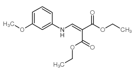 2-[(3-甲氧基苯基氨基)-亚甲基]丙二酸二乙酯结构式