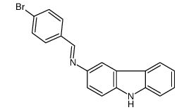 1-(4-bromophenyl)-N-(9H-carbazol-3-yl)methanimine结构式