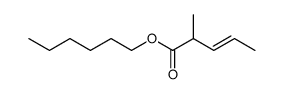 hexyl (E)-2-methyl-3-pentenoate structure