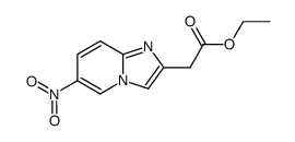 2-(6-硝基咪唑并[1,2-A]吡啶-2-基)乙酸乙酯结构式