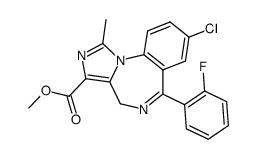 8-chloro-6-(2-fluoro-phenyl)-1-methyl-4H-benzo[f]imidazo[1,5-a][1,4]diazepine-3-carboxylic acid methyl ester结构式