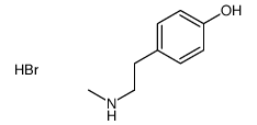 4-[2-(甲基氨基)乙基]苯酚氢溴酸结构式
