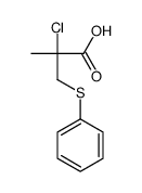 2-chloro-2-methyl-3-phenylsulfanylpropanoic acid结构式