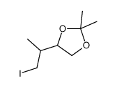 4-(1-iodopropan-2-yl)-2,2-dimethyl-1,3-dioxolane结构式