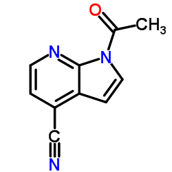 1-乙酰基-4-氰基-7-氮杂吲哚结构式