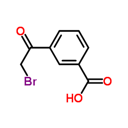 3-(溴乙酰基)苯甲酸结构式