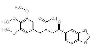 4-benzo[1,3]dioxol-5-yl-4-oxo-2-[(3,4,5-trimethoxyphenyl)methyl]butanoic acid结构式