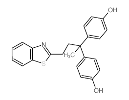 Phenol,4,4'-[3-(2-benzothiazolyl)-1-methylpropylidene]di- (8CI)结构式