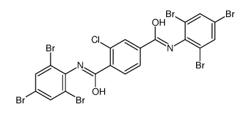 2-chloro-1-N,4-N-bis(2,4,6-tribromophenyl)benzene-1,4-dicarboxamide Structure