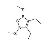 3,4-diethyl-2,5-bis(methylsulfanyl)-1,2,5-thiadiborole结构式