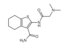 2-[(N,N-dimethyl-glycyl)-amino]-4,5,6,7-tetrahydro-benzo[b]thiophene-3-carboxylic acid amide结构式