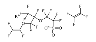 2-[1-[二氟[(三氟乙烯基)氧]甲基]-1,2,2,2-四氟乙氧基]-1,1,2,2-四氟-乙磺酸钾与四氟乙烯的共聚物结构式