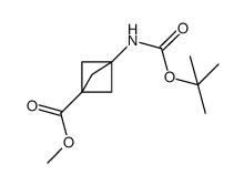 3-((叔丁氧基羰基)氨基)双环[1.1.1]戊烷-1-羧酸甲酯结构式