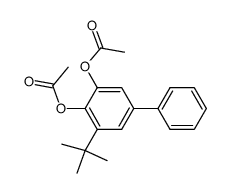 5-t-butyl-1,1'-biphenyl-3,4-diyl diacetate结构式