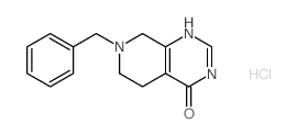 7-Benzyl-5,6,7,8-tetrahydropyrido[3,4-d]pyrimidin-4(1H)-one hydrochloride结构式