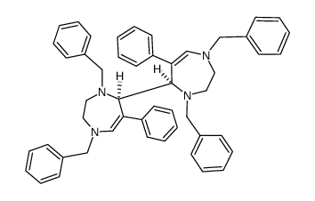 racemic-7,7'-bis-(1,4-dibenzyl-6-phenyl-1,2,3,4-tetrahydro-1,4-diazepinyl)结构式
