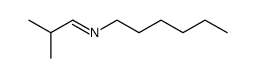 N-(2-methylpropylidene)hexan-1-amine结构式