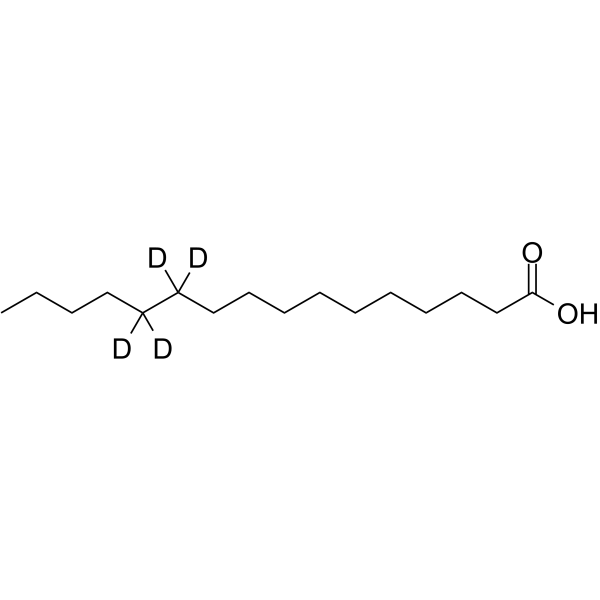棕榈酸-D4结构式