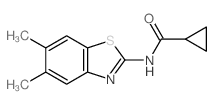 Cyclopropanecarboxamide,N-(5,6-dimethyl-2-benzothiazolyl)- Structure