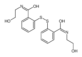 N-(2-hydroxyethyl)-2-[[2-(2-hydroxyethylcarbamoyl)phenyl]disulfanyl]benzamide Structure
