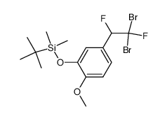 1,1-dibromo-1,2-difluoro-2-(4-methoxy-3-tert-butyl-dimethylsilyloxyphenyl)ethane结构式