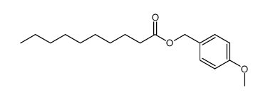 Caprinsaeure-4-methoxybenzylester Structure