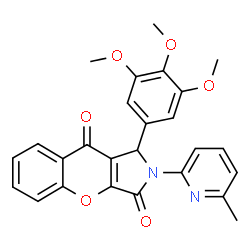 2-(6-Methyl-2-pyridinyl)-1-(3,4,5-trimethoxyphenyl)-1,2-dihydrochromeno[2,3-c]pyrrole-3,9-dione Structure