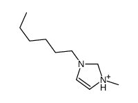 1-hexyl-3-methyl-1,2-dihydroimidazol-1-ium Structure