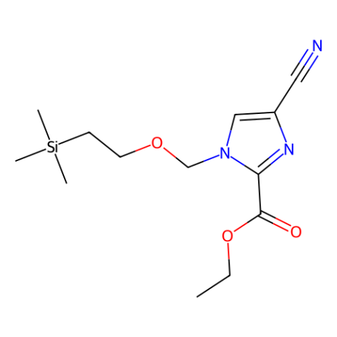 Ethyl 4-cyano-1-{[2-(trimethylsilyl)ethoxy]methyl}-1H-imidazole-2-carboxylate Structure