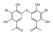 bis-(5-acetyl-3-bromo-2,4-dihydroxy-phenyl)-sulfide结构式