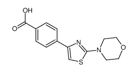 4-(2-morpholin-4-yl-1,3-thiazol-4-yl)benzoic acid结构式