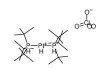 trans-(PtH(P(t-Bu)3)2)ClO4 Structure