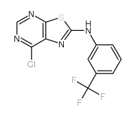 (7-氯噻唑并[5,4-d]嘧啶-2-基)-(3-三氟甲基苯基)胺结构式