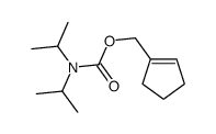 cyclopenten-1-ylmethyl N,N-di(propan-2-yl)carbamate结构式