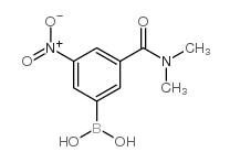 3-(二甲基氨甲酰基)-5-硝基苯基硼酸结构式