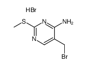 5-bromomethyl-2-methylsulfanyl-pyrimidin-4-ylamine, hydrobromide Structure