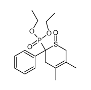 2-(Diethoxyphosphoryl)-3,6-dihydro-4,5-dimethyl-2-phenyl-2H-thiopyran 1-Oxide结构式