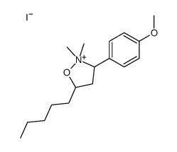3-(4-methoxyphenyl)-2,2-dimethyl-5-pentyl-1,2-oxazolidin-2-ium,iodide结构式