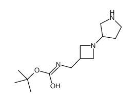 (1-吡咯烷-3-基-氮杂啶-3-甲基)-氨基甲酸叔丁酯结构式