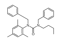 1,3-dibenzyl-1-butyl-3-(2,4,6-trimethylphenyl)urea结构式