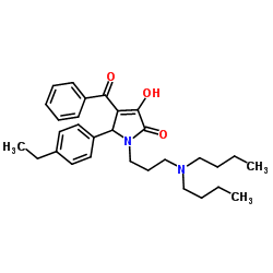 4-Benzoyl-1-[3-(dibutylamino)propyl]-5-(4-ethylphenyl)-3-hydroxy-1,5-dihydro-2H-pyrrol-2-one结构式