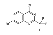 7-溴-4-氯-2-三氟甲基-喹唑啉结构式