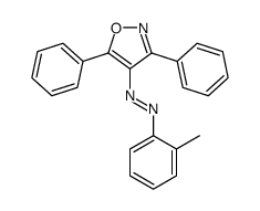 (3,5-diphenyl-1,2-oxazol-4-yl)-(2-methylphenyl)diazene结构式