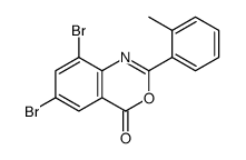 6,8-dibromo-2-(2-methylphenyl)-3,1-benzoxazin-4-one结构式