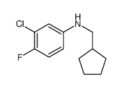 3-chloro-N-(cyclopentylmethyl)-4-fluoroaniline Structure